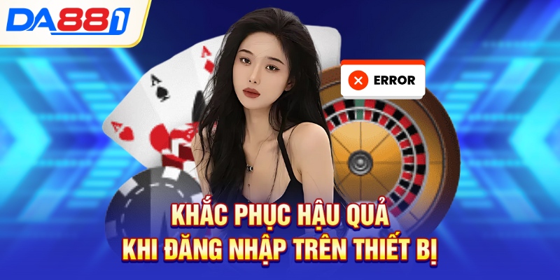 Khắc phục hậu quả khi đăng nhập trên thiết bị